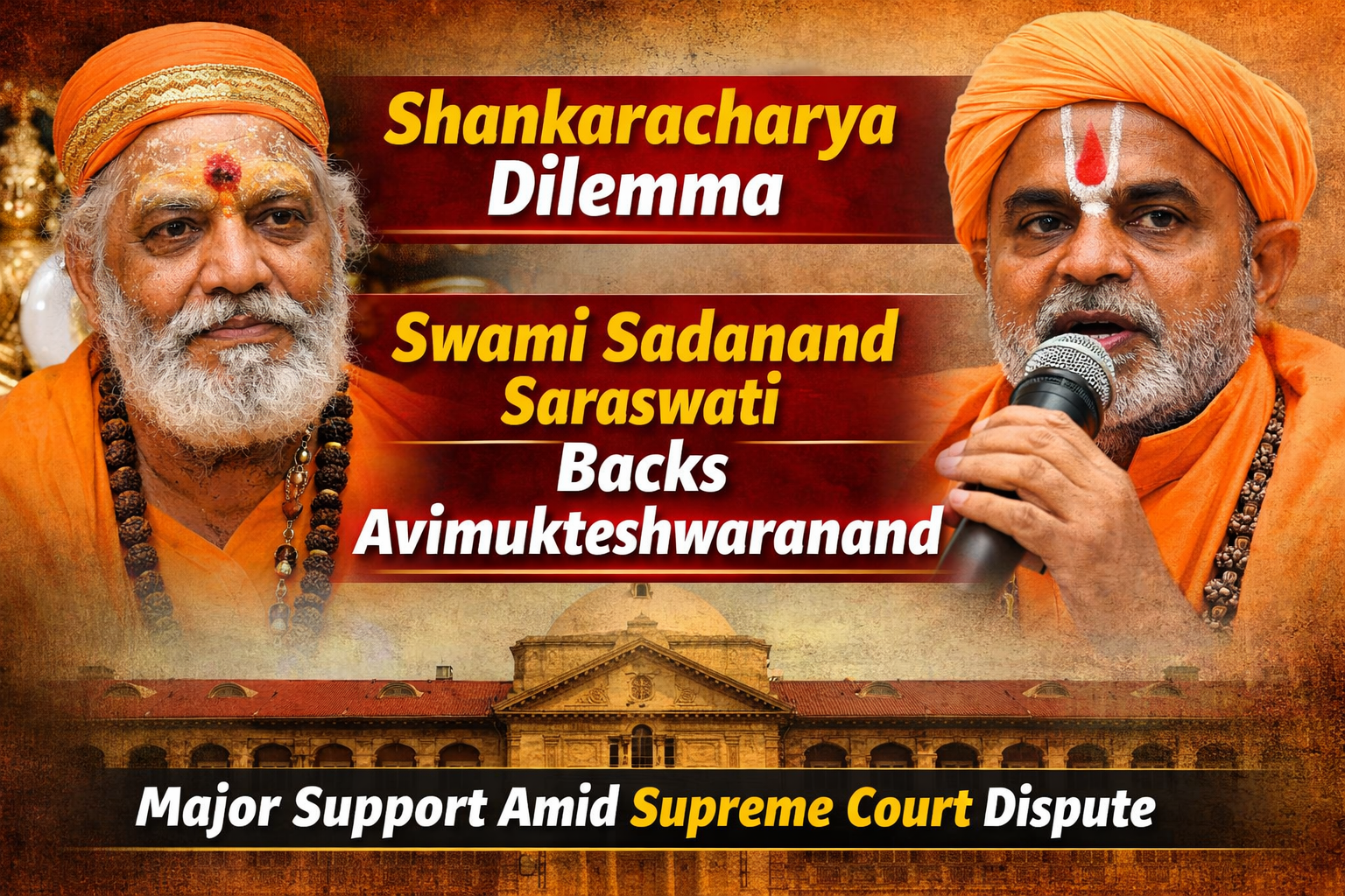 Dwarka Shankaracharya Backs Swami Avimukteshwaranand Amidst Title Controversy.