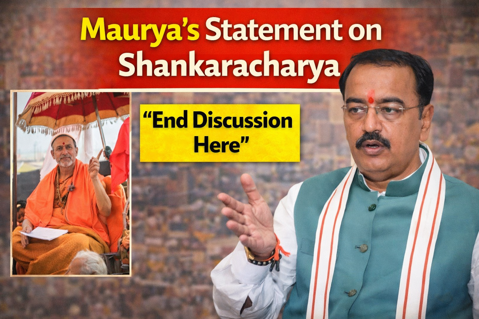 UP Deputy CM Pays Respect to Shankaracharya, Calls for Closing the Matter