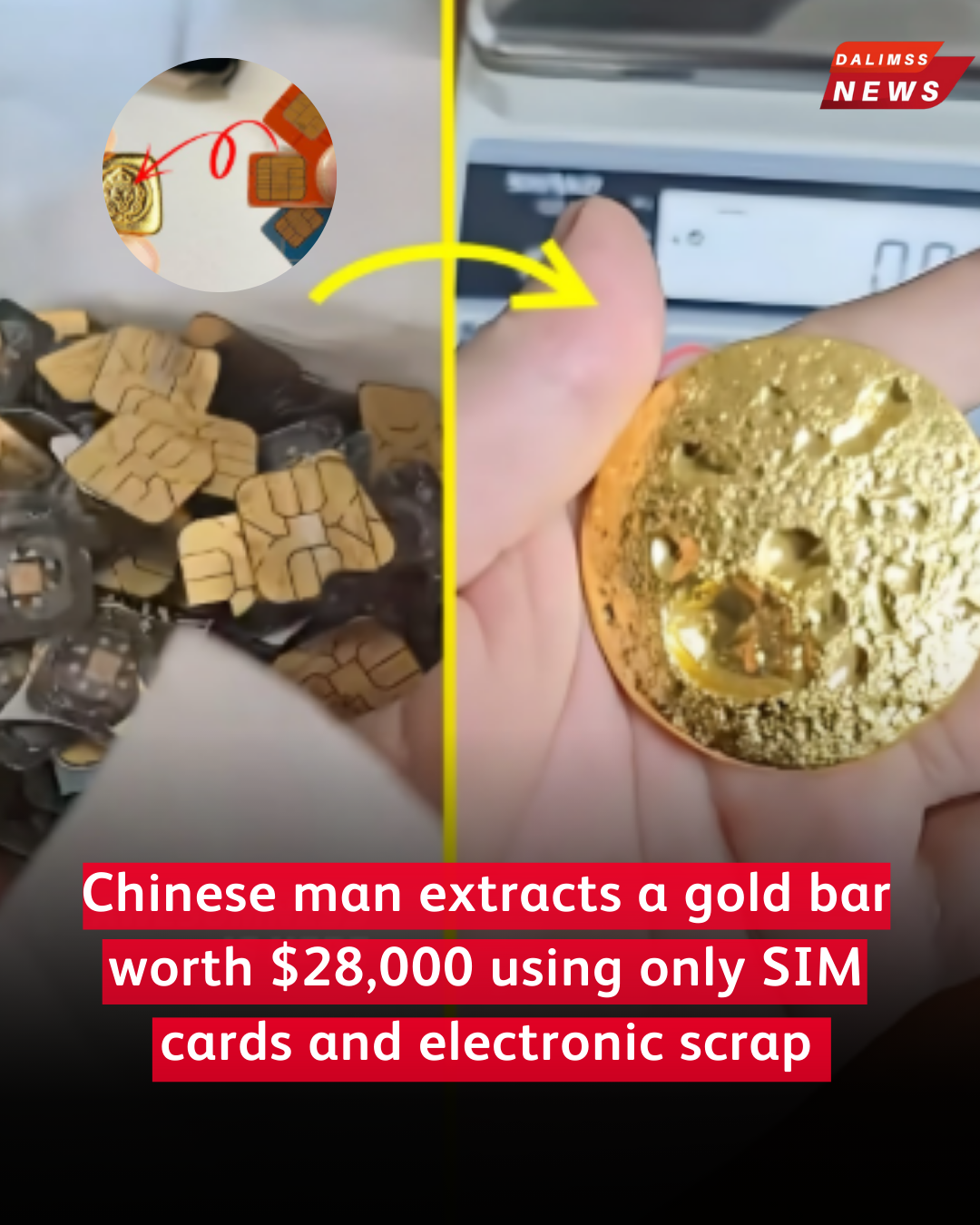 Viral Video Shows Gold Extracted From Old Phones