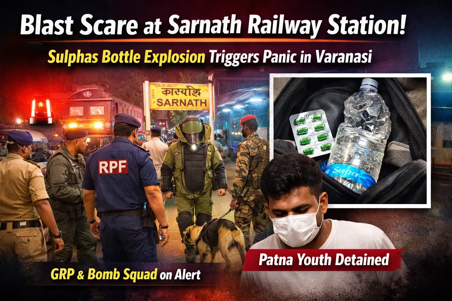 Explosion-Like Sound Triggers Panic at Sarnath railway station, Sulphas Bottle Burst Sparks Security Scare in Varanasi