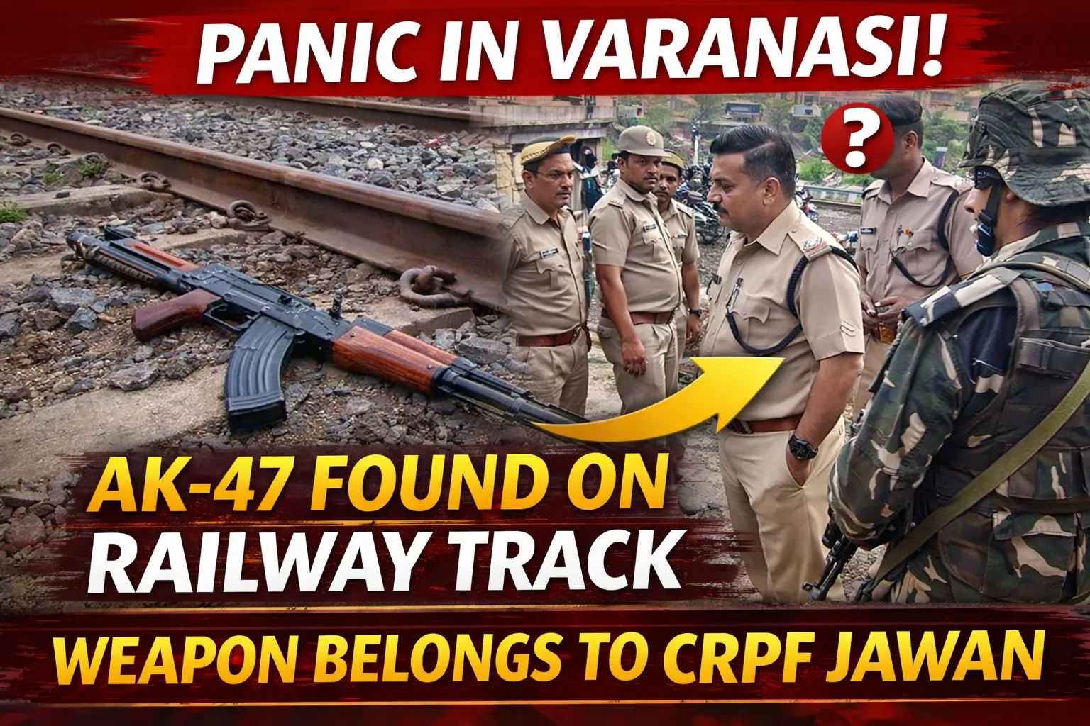AK-47 Found on Railway Track in Varanasi Sparks Panic; Weapon Later Traced to CRPF Jawan