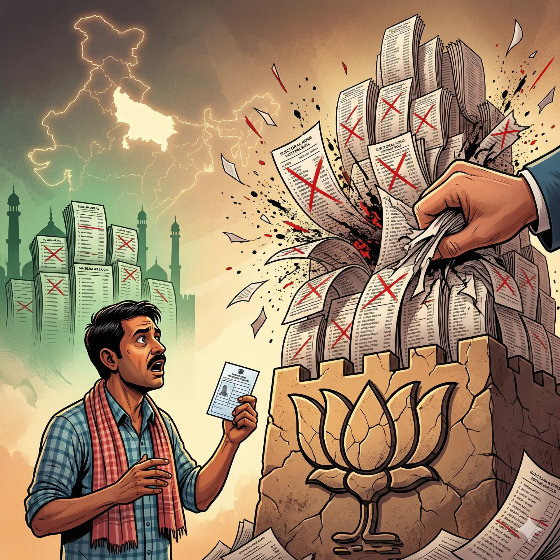 UP Voter List Shock: Muslim Areas Se Zyada BJP Ke Garh Mein Kate Vote, SIR Ke Baad Bade Khulase