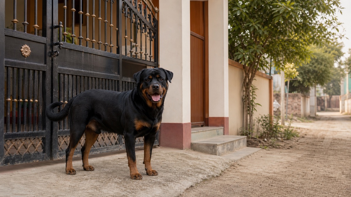 Rottweiler Rescued From Ghazipur House Linked to Murder Accused