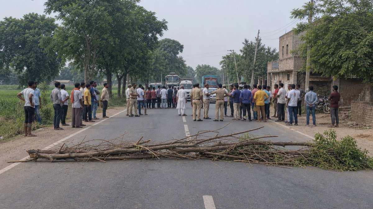 Road Accident Death Sparks Protest and Road Blockade Near Rajatalab in Varanasi