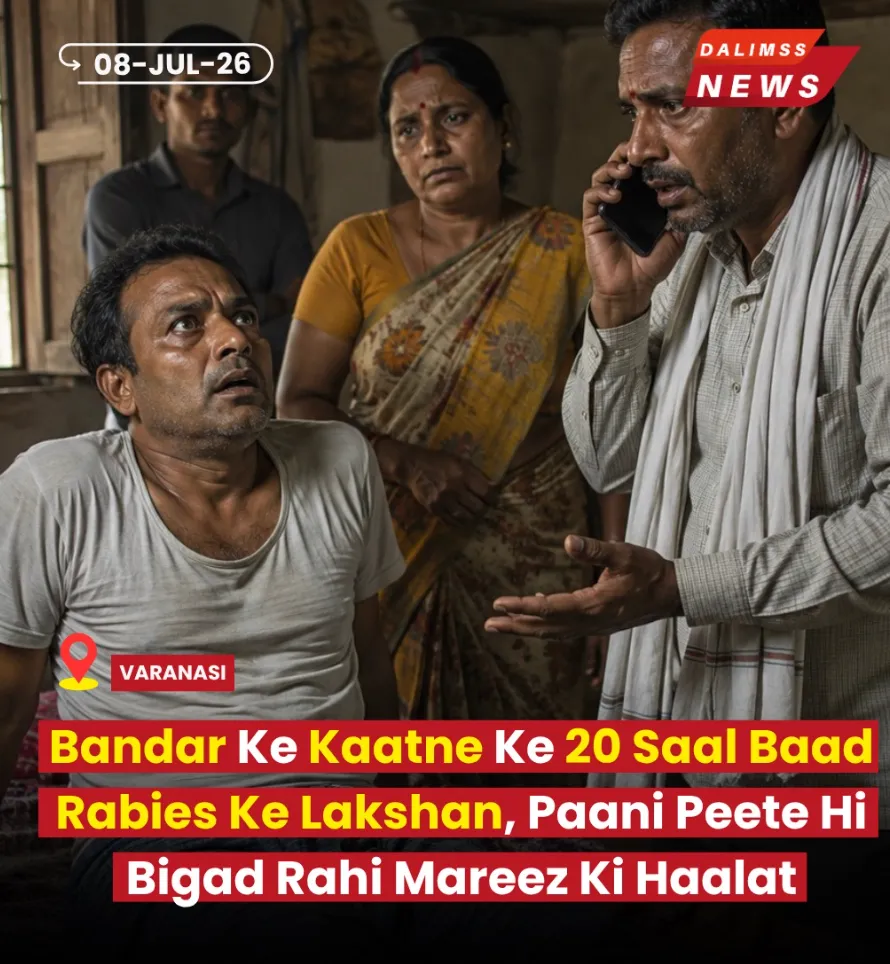 Ghazipur Man Exhibits Suspected Rabies Symptoms 20 Years After Reported Monkey Bite; Denied Hospital Admission