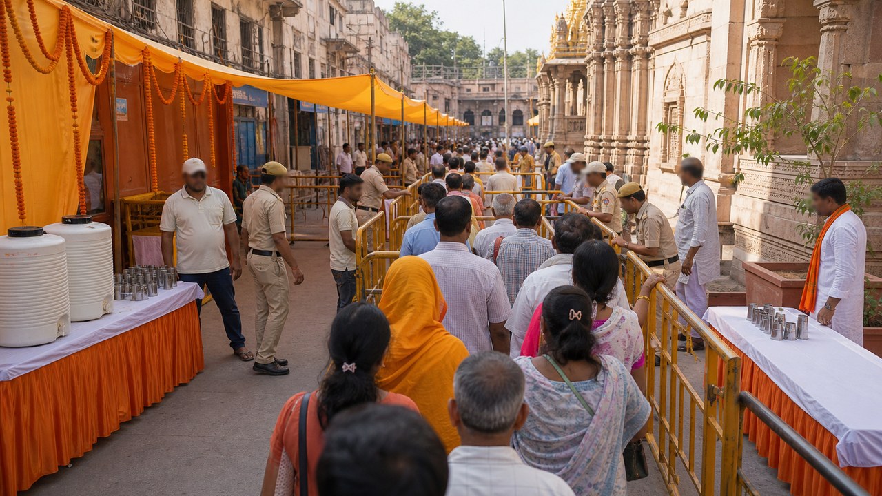 Crowd management arrangements being prepared near Kashi Vishwanath Temple for Sawan 2026