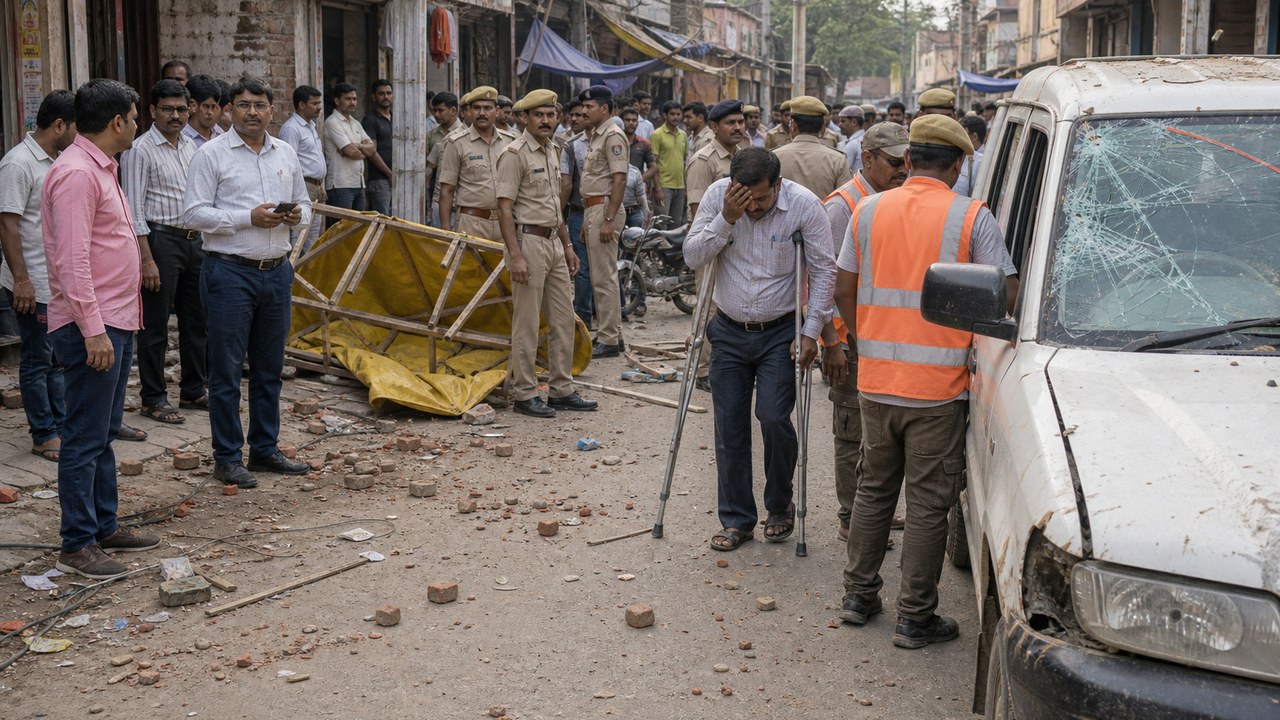 Stone Pelting On Anti-Encroachment Team In Jaunpur, Naib Tehsildar Injured