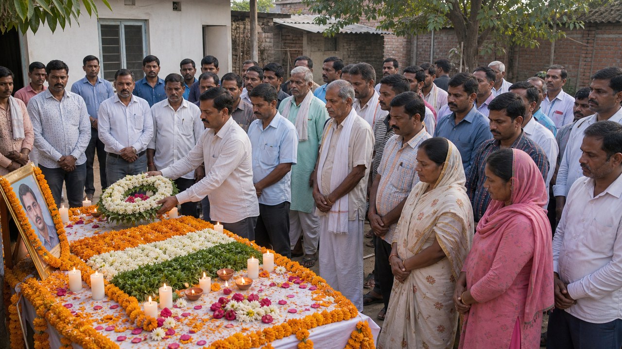 Tribute Paid To Kargil Martyr Ishtiyaq Khan In Bakhnpura Village