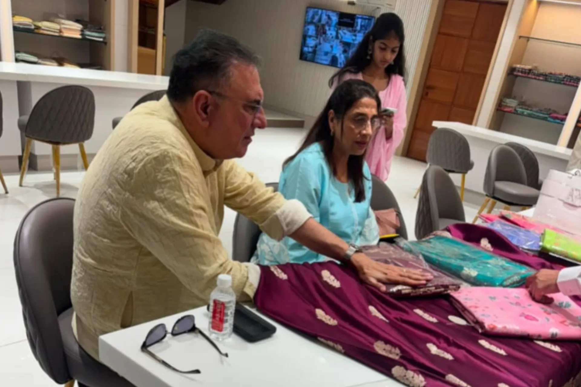 Actor Boman Irani Visits Varanasi’s Iconic Matin Store With Wife