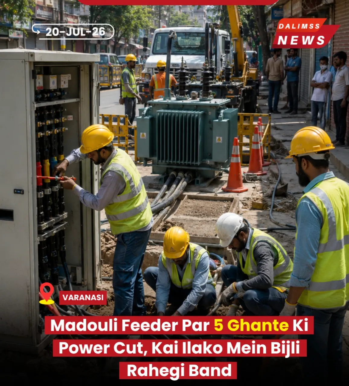 5-Hour Electricity Shutdown in Madouli Feeder Areas Today