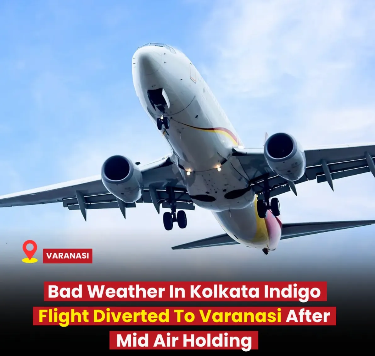 IndiGo passenger aircraft parked at Varanasi Lal Bahadur Shastri International Airport runway