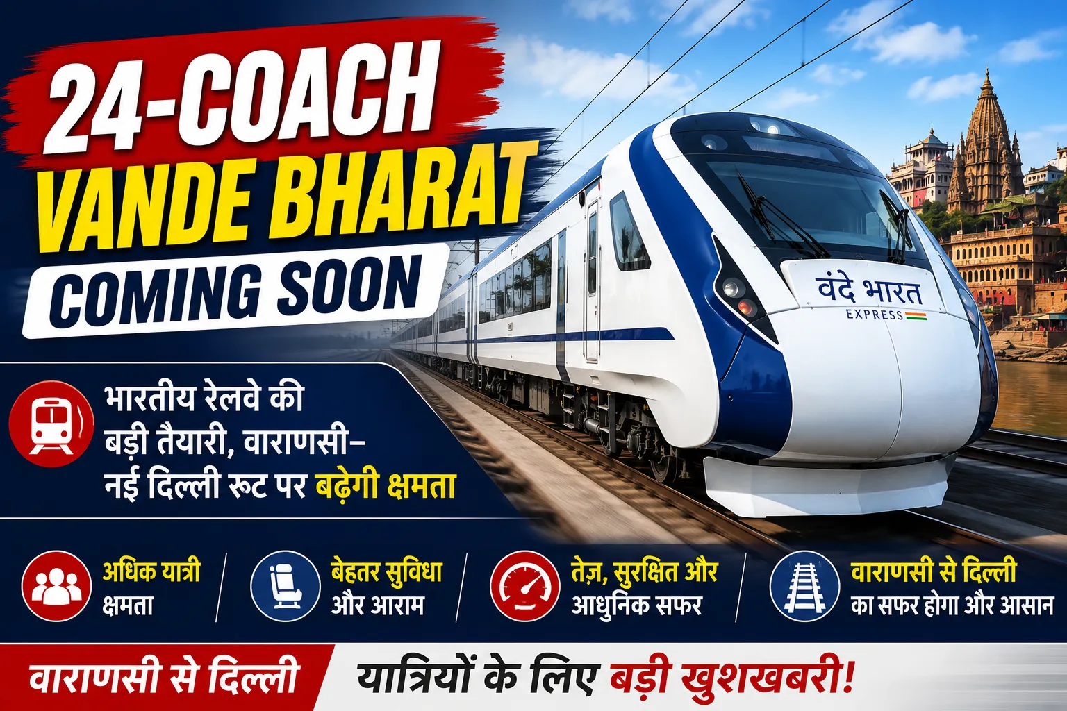 24-Coach Vande Bharat to Run Soon in India; Railway Board Seeks Report