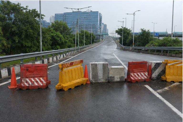 No-Entry Boards Installed After Fatal Dwarka Expressway Crash