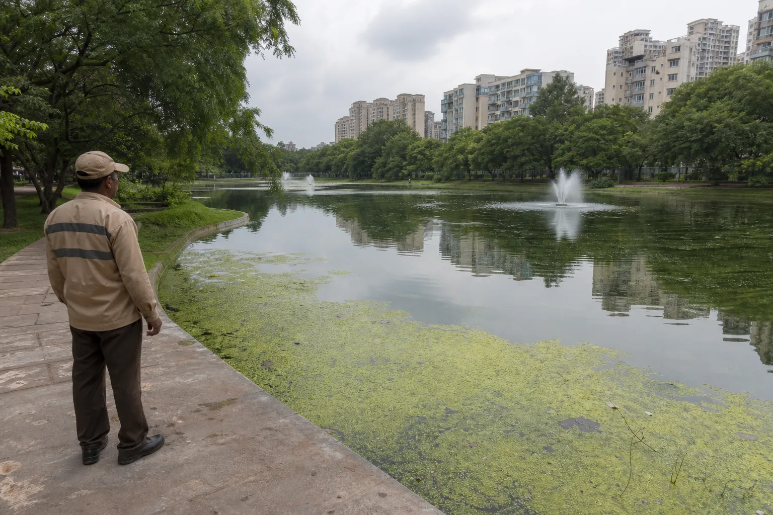 Algae and Stench Cloud Silokhra Pond Months After Rs 3 Crore Restoration