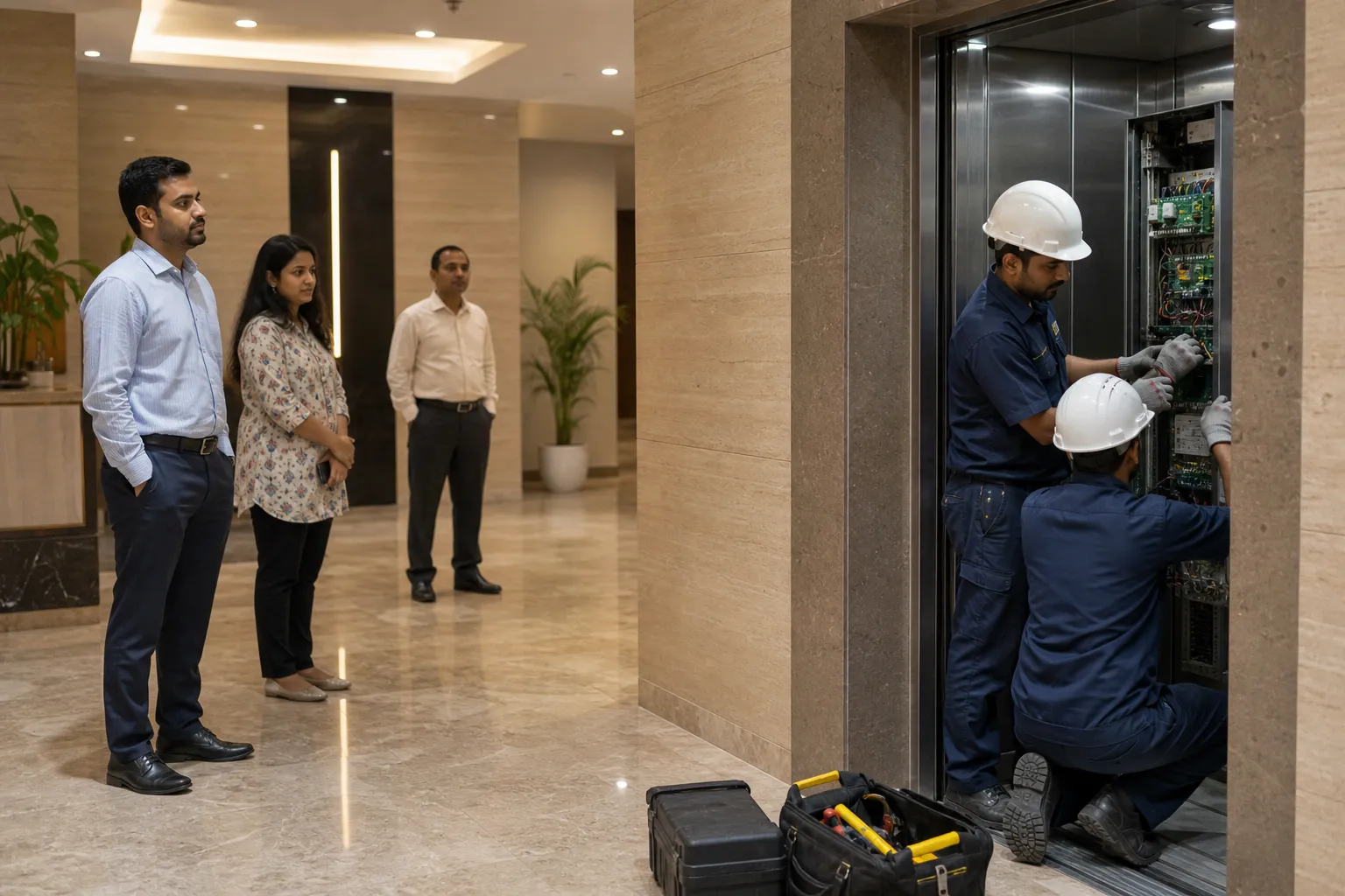 Couple Trapped for 18 Minutes in Sector 37C Society Lift