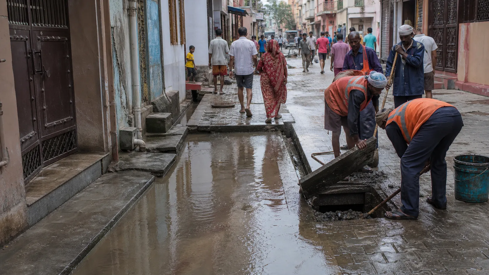 Varanasi Residents Question Drain Cleaning as Waterlogging Returns After Rain