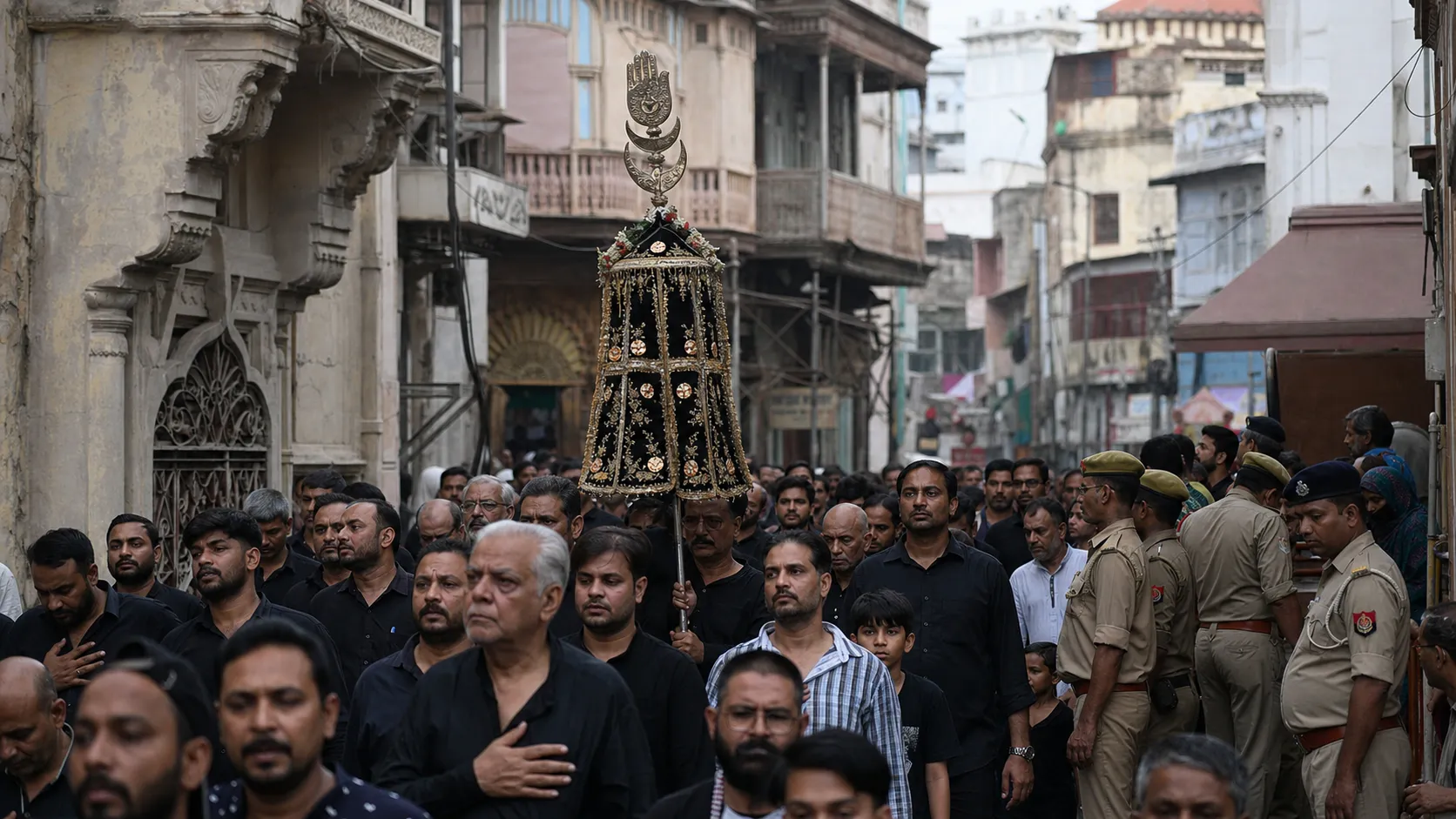 400-Year-Old Kali Turbat Chehlum Procession Moves Through Varanasi in Quiet Mourning