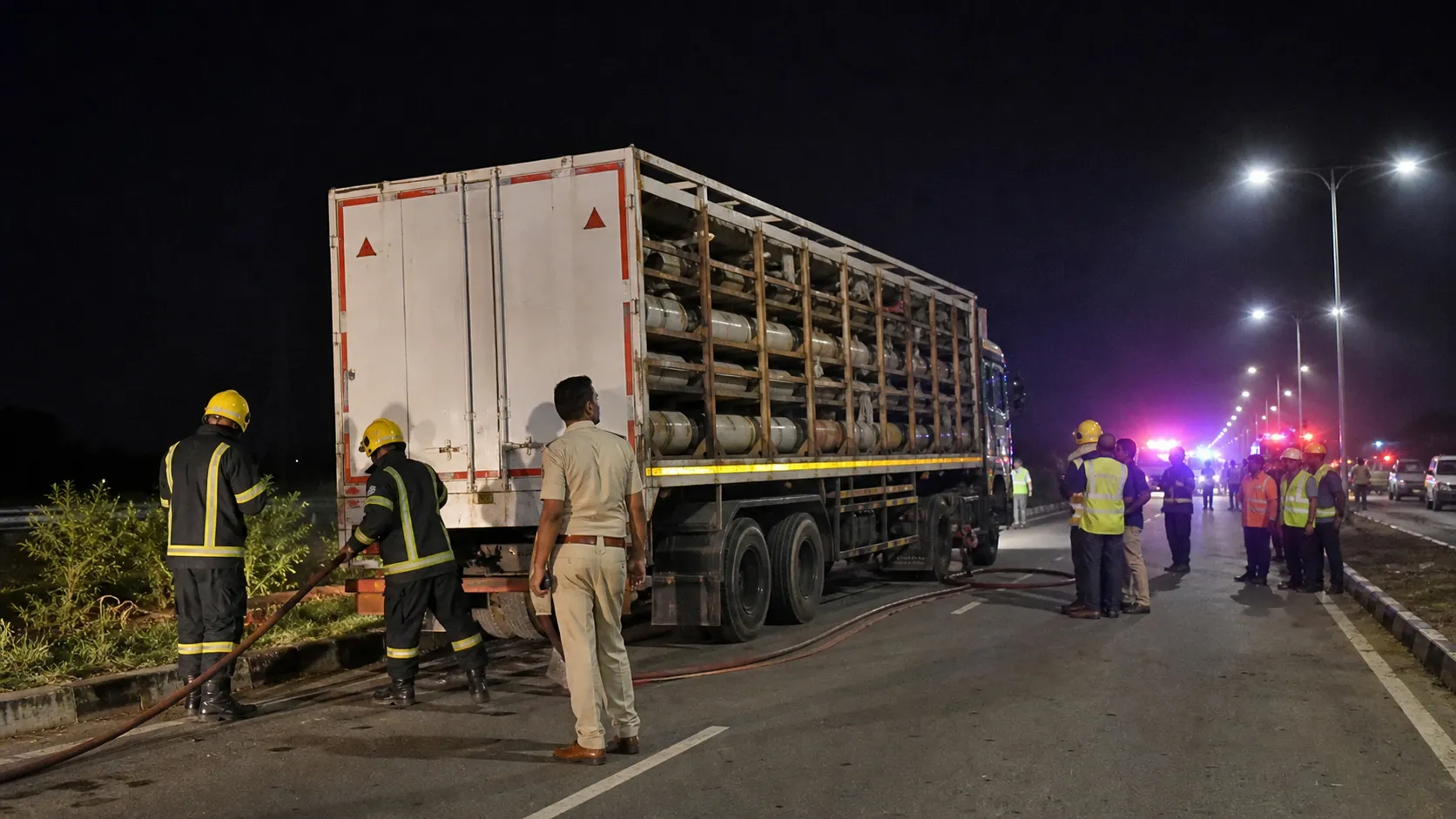 CNG Leak Near Babatpur Airport Contained After Driver Moves Truck to Safety