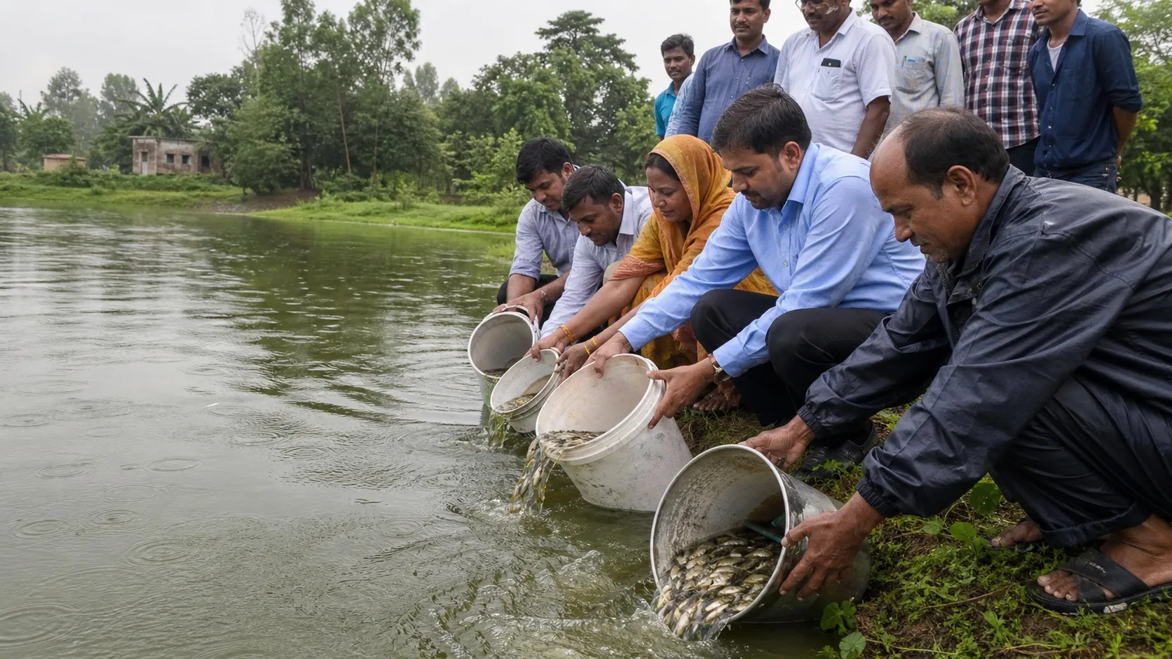 Nearly 31 Lakh Fish Seed Released Into 208 Amrit Sarovars Across Varanasi Division