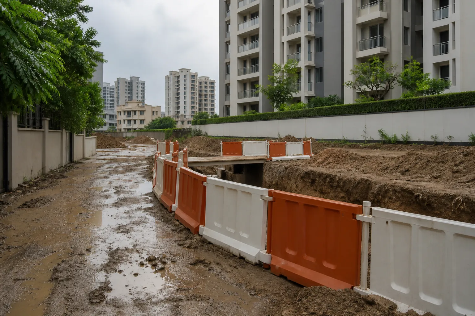 Dug-Up Roads Turn Risky in Gurugram Sectors 69, 59 and New Palam Vihar