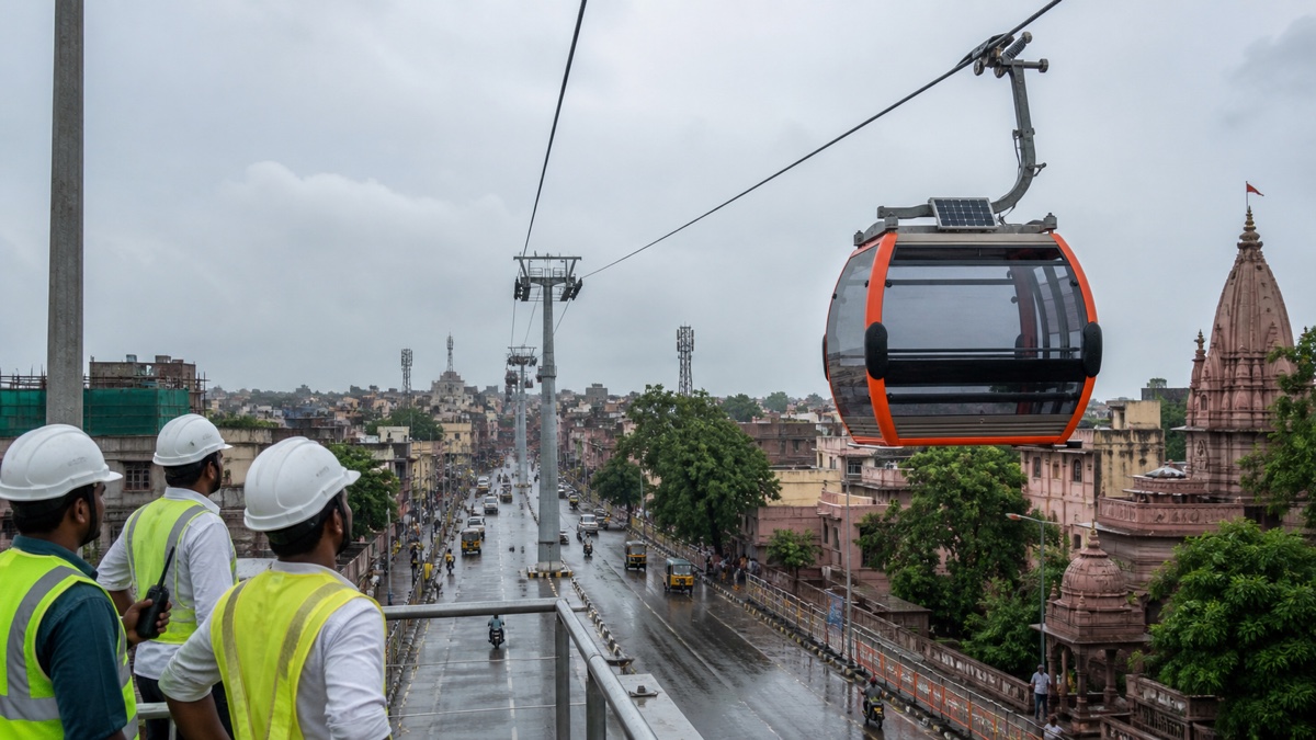 Varanasi Ropeway Begins 880-Kg Load Trials Between Rathyatra and Girjaghar