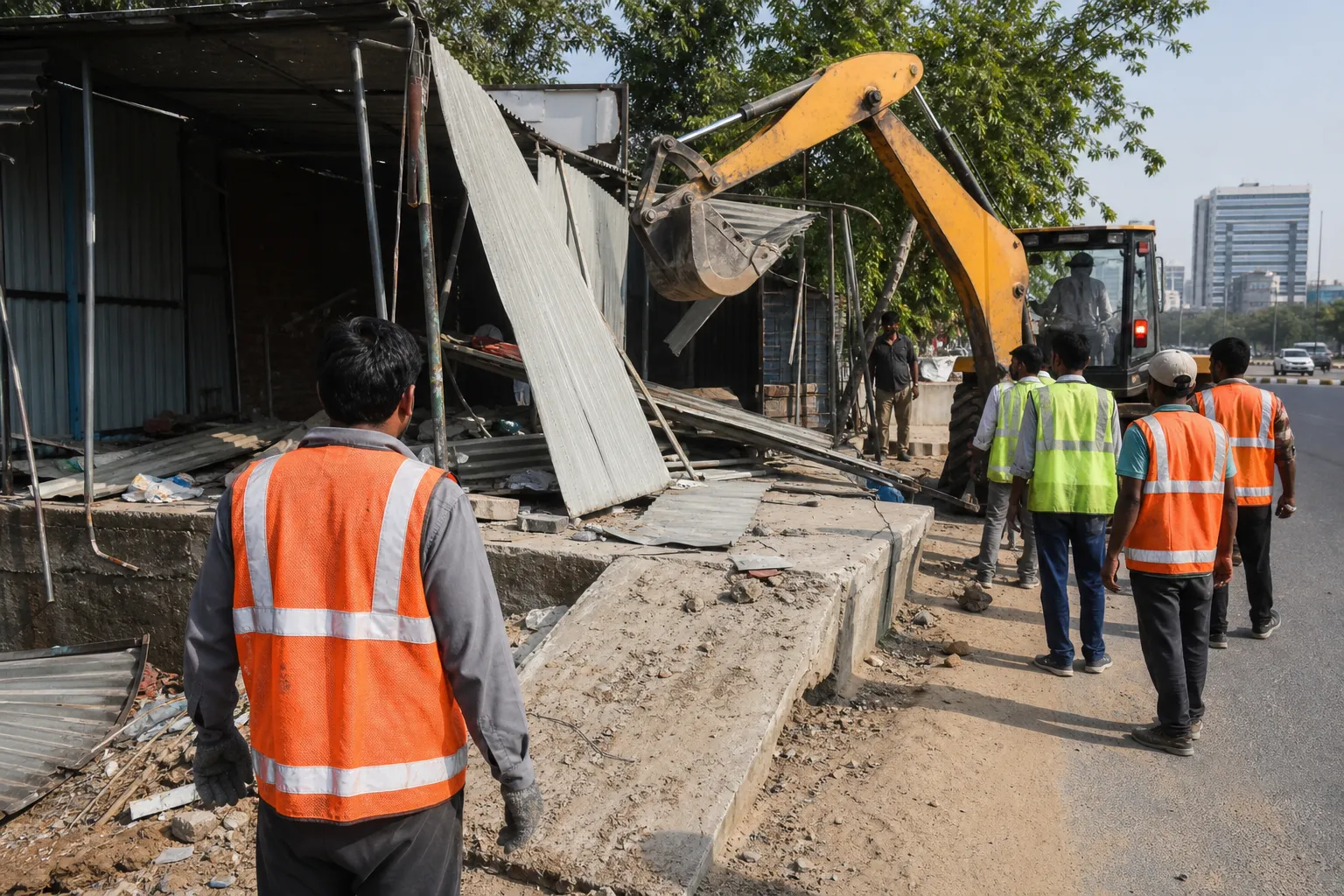 GMDA Removes 425 Sheds and 225 Ramps in 15-Kilometre Gurugram Drive
