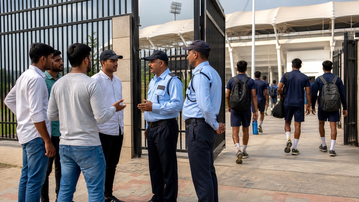 Fresh Gathering Outside Bada Lalpur Stadium Revives Entry and Security Dispute