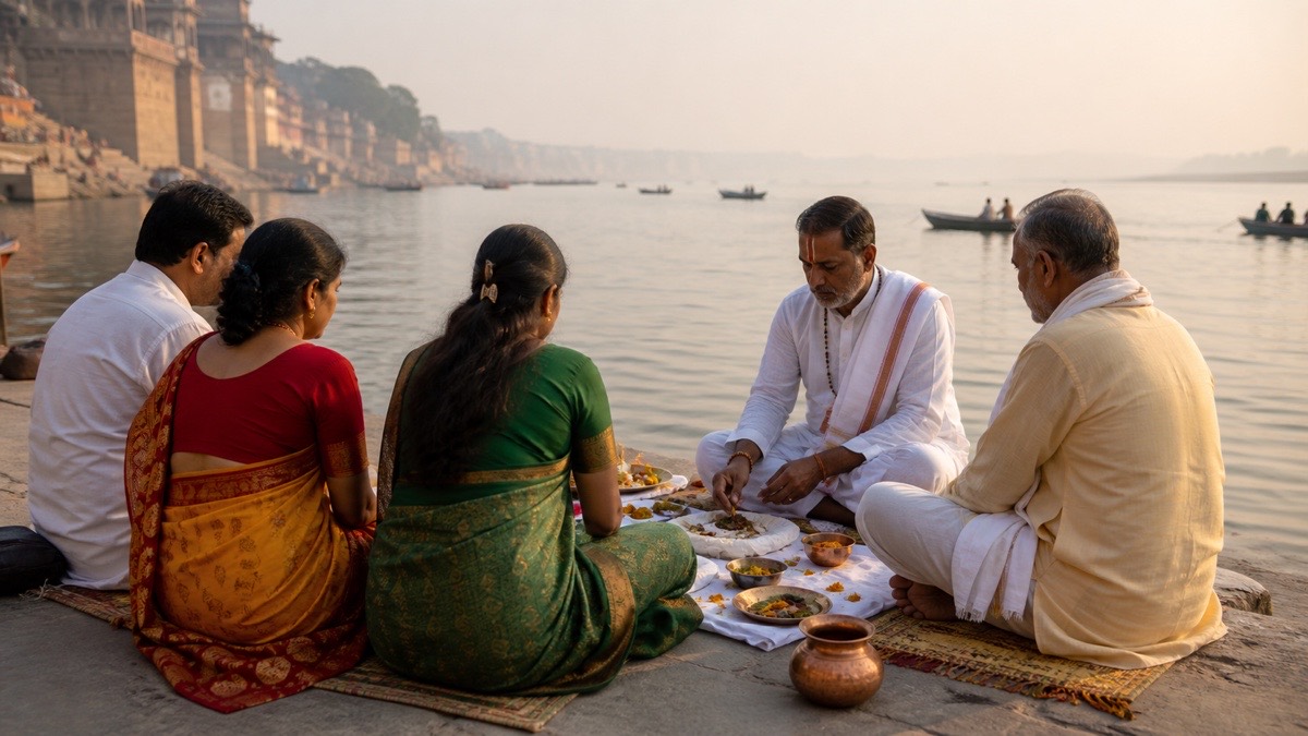 HD Deve Gowda’s Family Performs Chennamma’s Pind Daan in Kashi