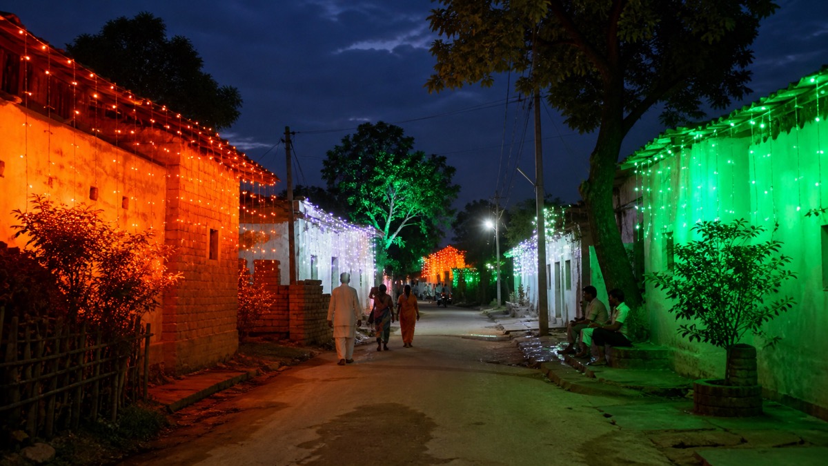 Jagapatti Village Glows in Tricolour After Pradhan Spends ₹9.5 Lakh