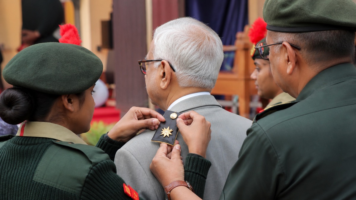 Sanskrit University Vice-Chancellor Receives Honorary NCC Colonel Rank