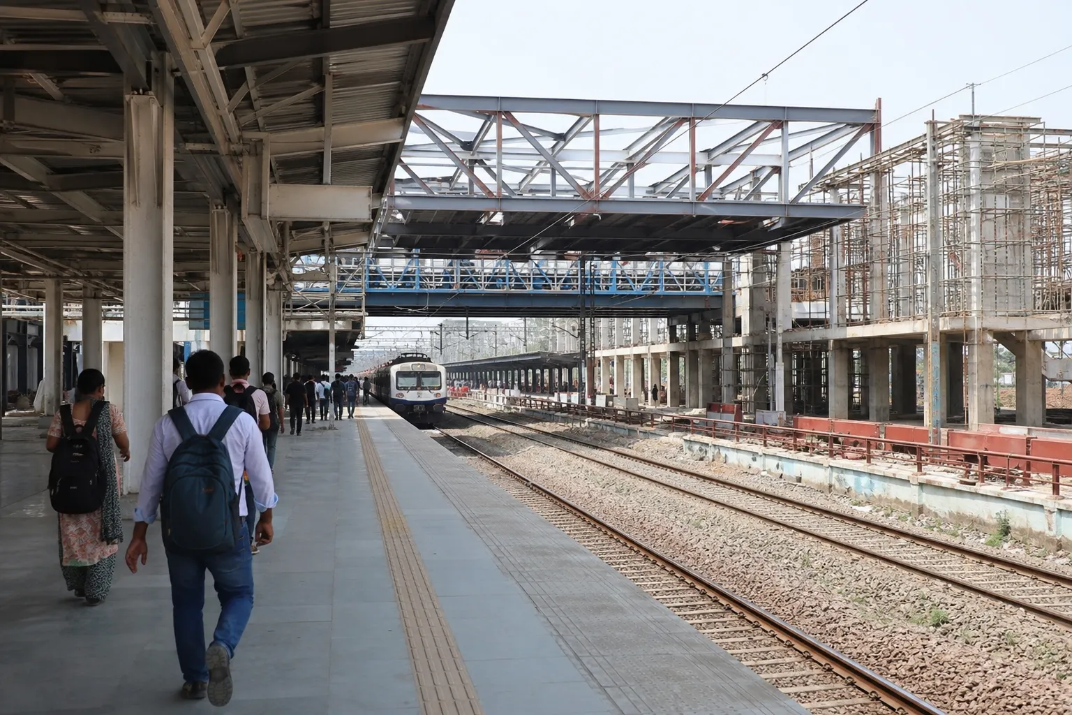 Gurugram railway station platforms undergoing redevelopment work