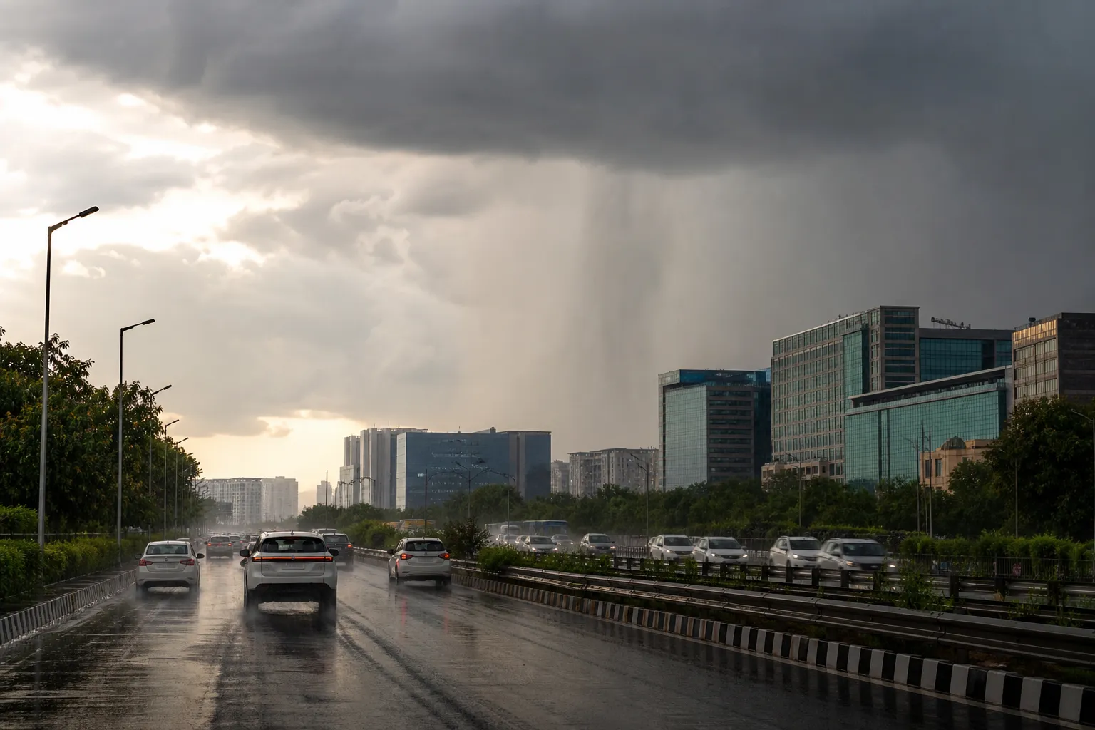 Gurugram Braces for Short, Intense Showers as Rainfall Remains Highly Localised