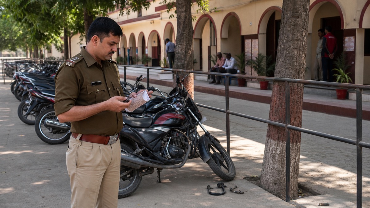 Police Officer’s Motorcycle Stolen Near Varanasi DCP Office; FIR Filed After Five Days