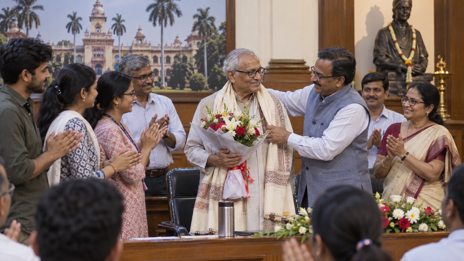 BHU Felicitates Professor Ashutosh Mohan After National Teachers' Award
