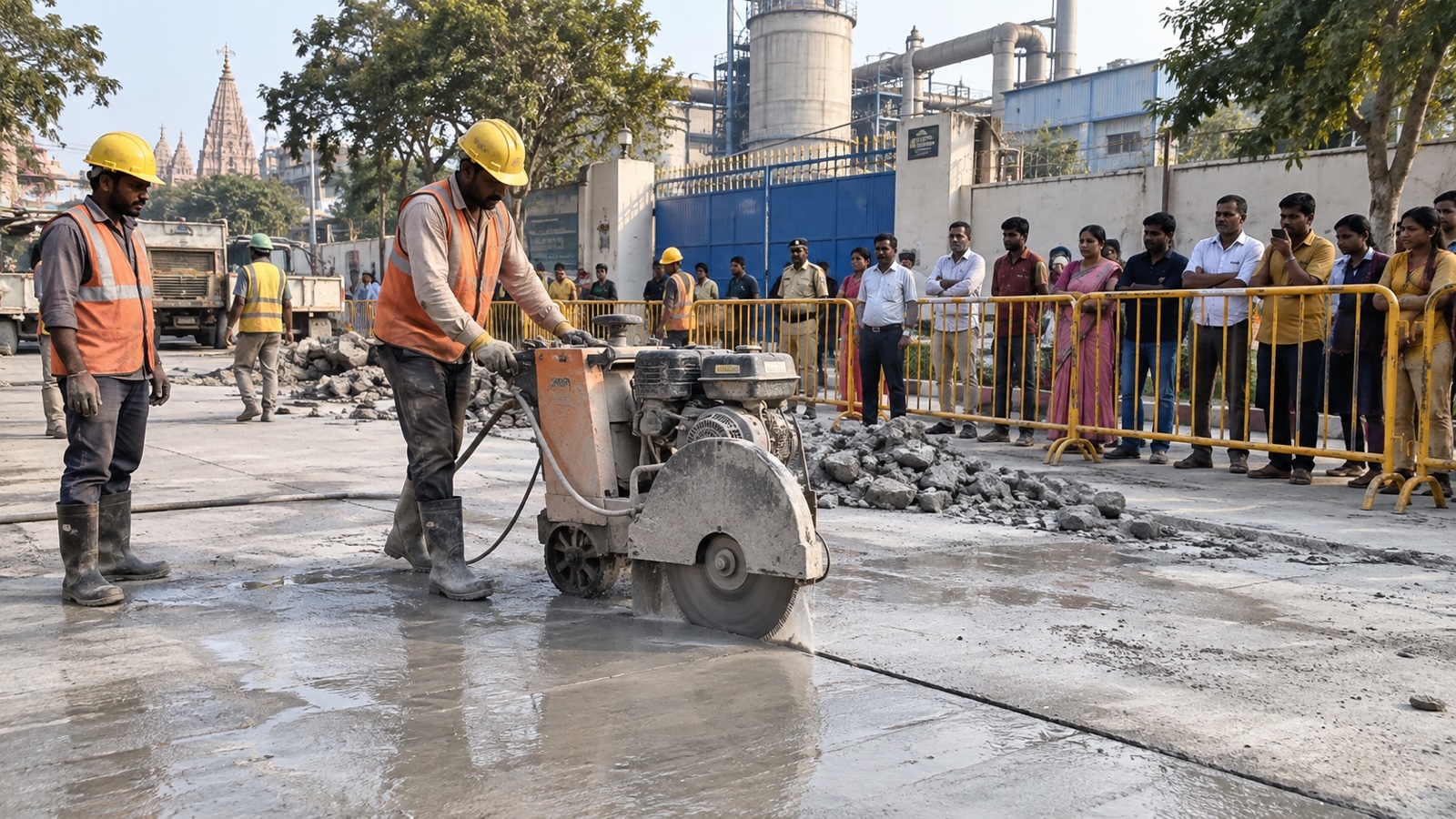 Residents Stop Work After Three-Day-Old RCC Road Is Cut Near BLW Gate