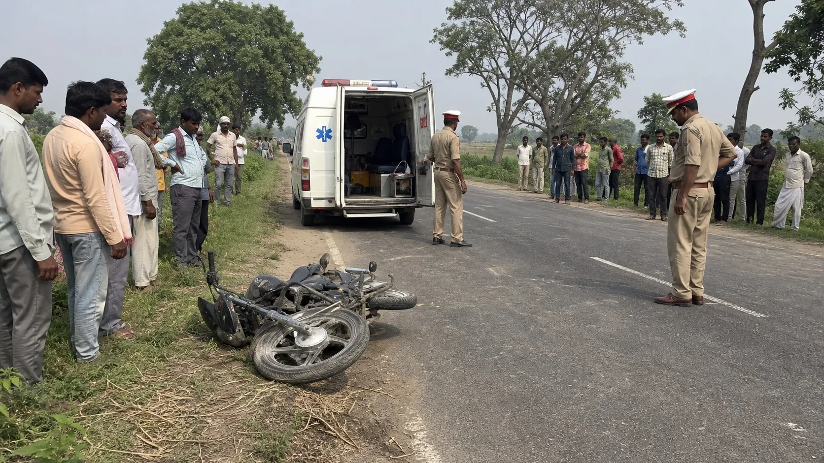 Motorcyclist Injured in Hit-and-Run Near Gudiya Village in Mirzamurad