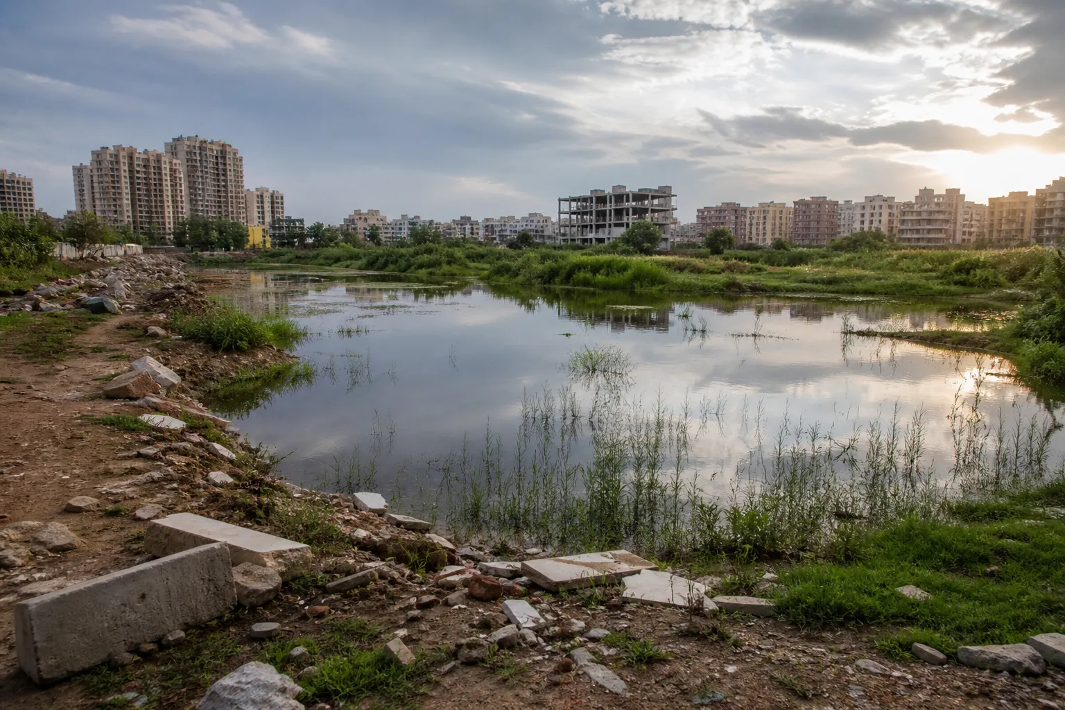 NGT Orders Jharsa Pond Encroachments Removed