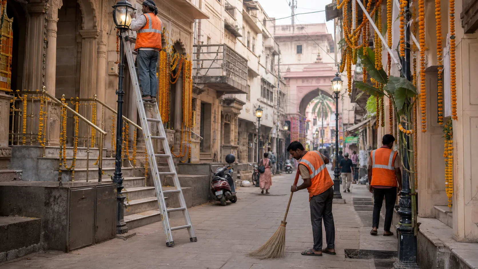 Varanasi Orders Temple-Area Cleanup and Streetlight Repairs for Janmashtami