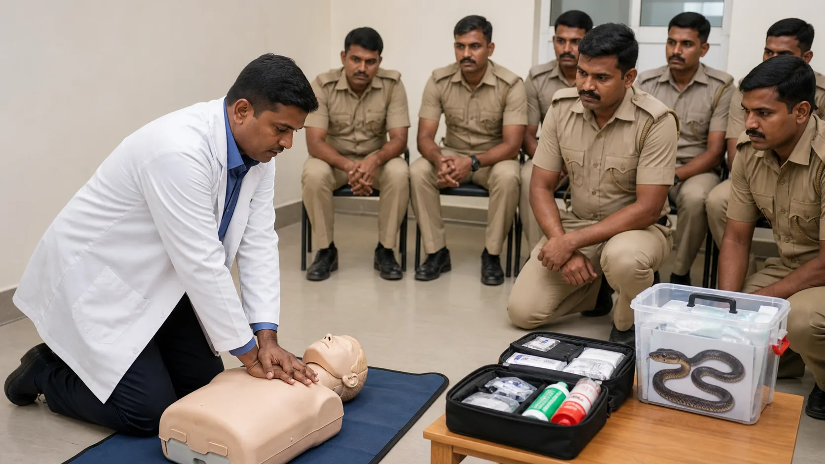 Sigra Police Receive CPR and Snakebite First-Aid Training Ahead of Flood Risks