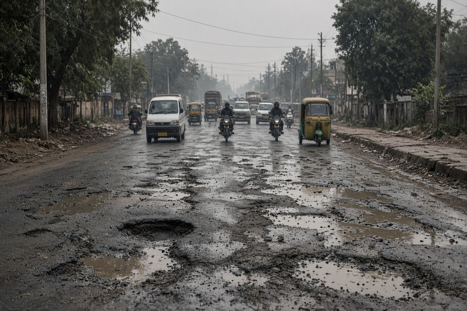 MG Road Craters Persist as GMDA Starts Upgrades