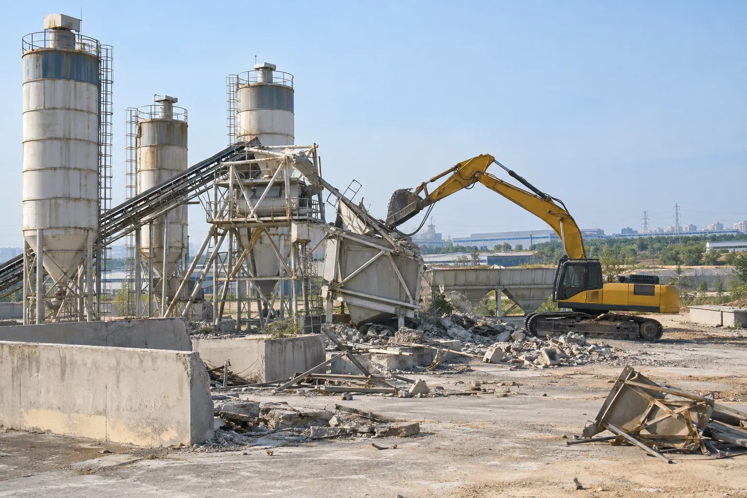Manesar Demolishes Unauthorised Concrete Plant in Nawada