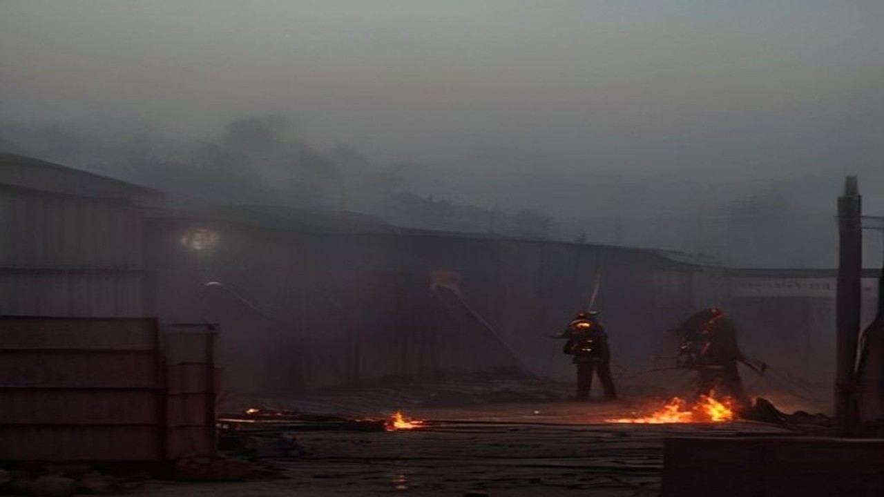 Manduadih Fan Warehouse Fire Burns for Hours; No Deaths Reported