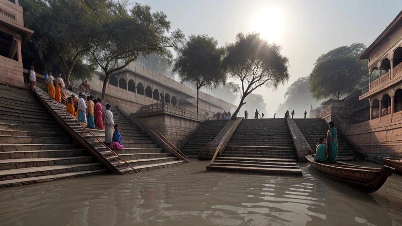 Ganga Eases to 67.97 m; Boat Ban Stays as Ghats Stay Flooded