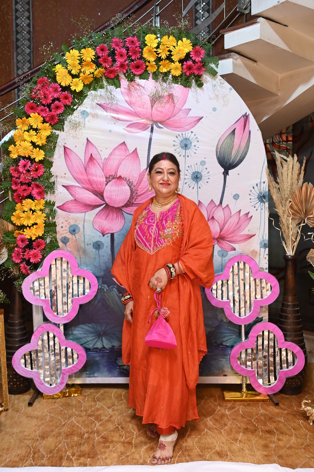 A guest at the Karwa Chauth get-together, Karwa Chauth get-together, Varanasi