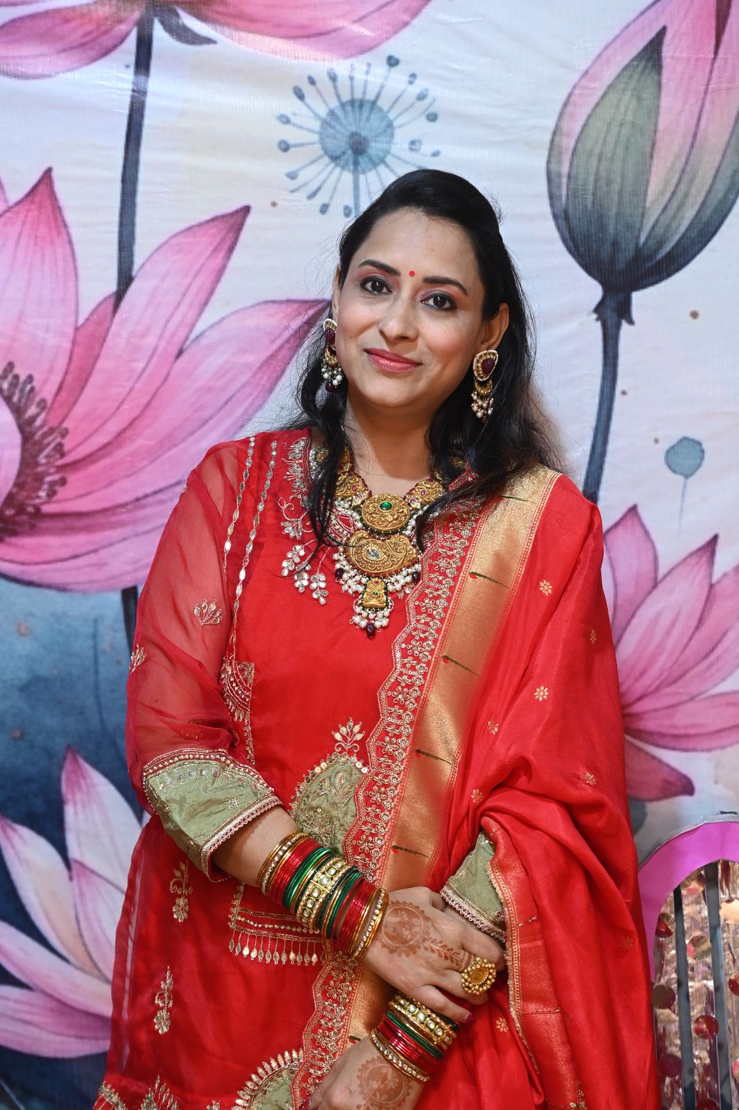 A guest at the Karwa Chauth get-together, Karwa Chauth get-together, Varanasi
